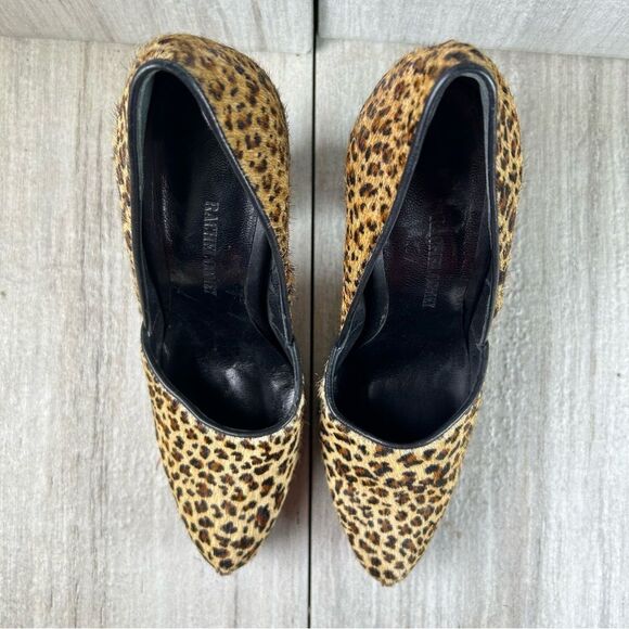 Rachel Comey Y2K Pumps Chic Heels Leopard Print Pony Hair Women's Size 6 - Picture 6 of 10